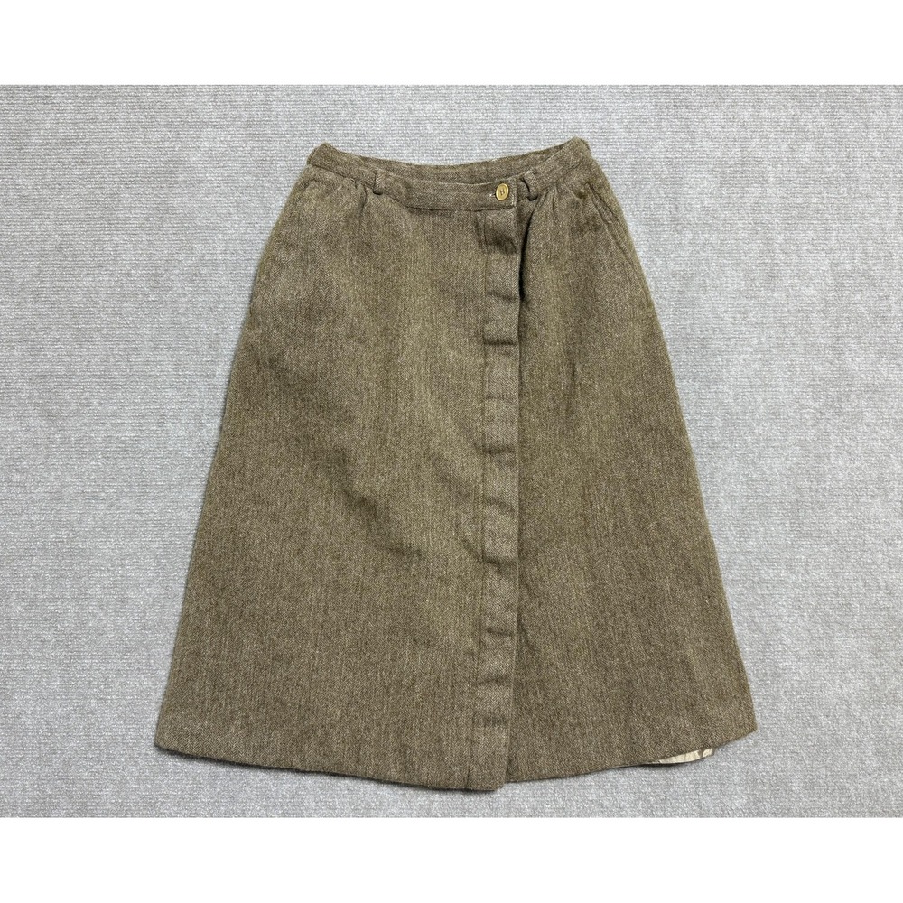 Vintage Fila Skirt Womens Medium Wool Button Front Lined Made Italy 90s Classic‎
